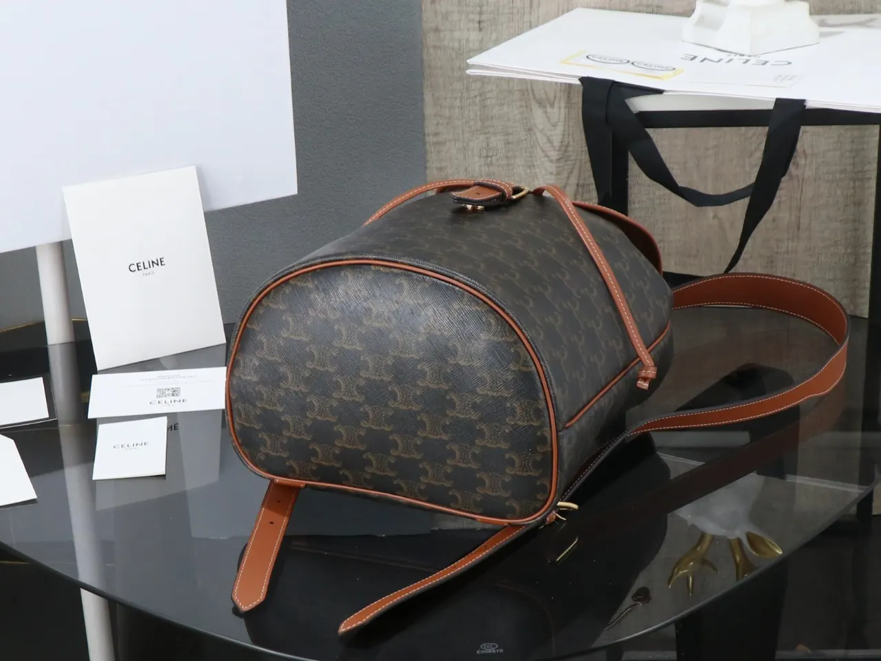 Gold Backpack Leather