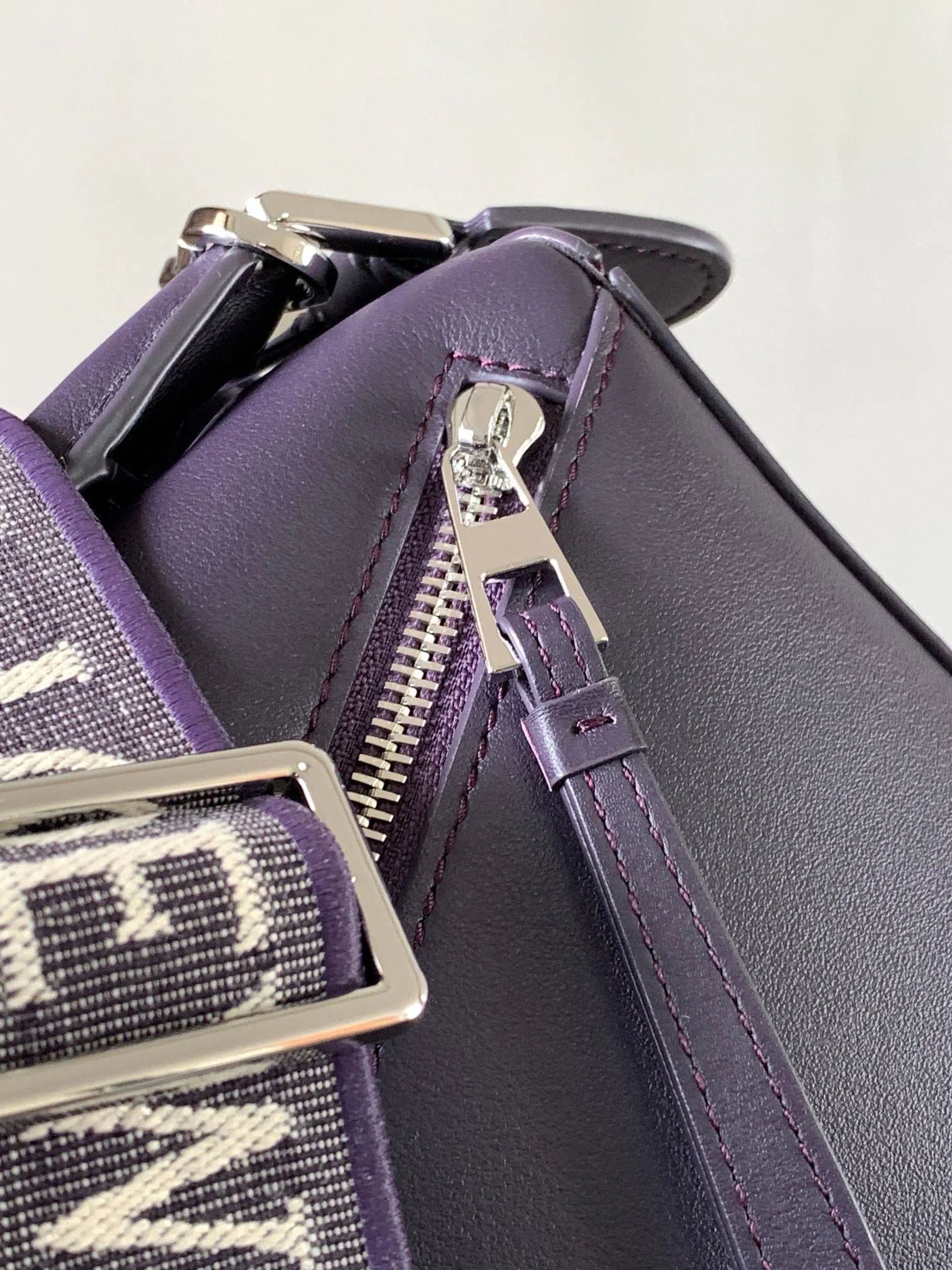 Purple Clutch Bag Leather