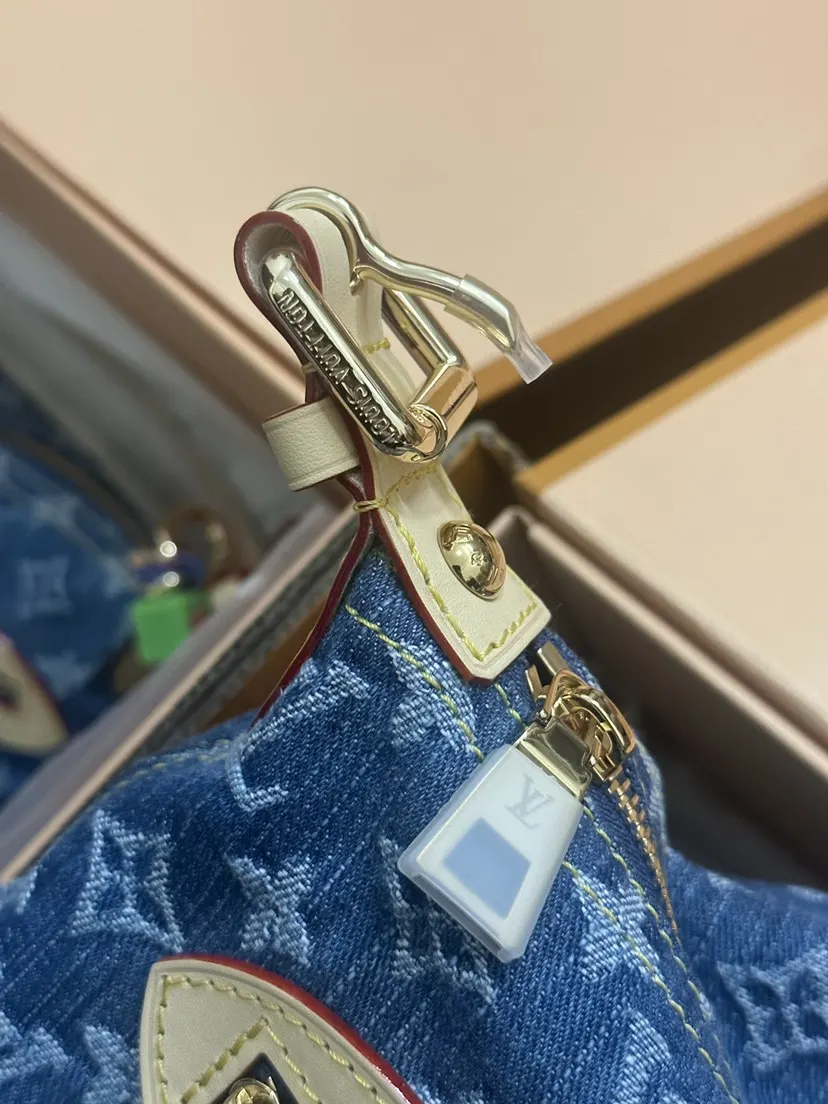 蓝色 BAGGY 手袋 腋下包 复古腋下背款
