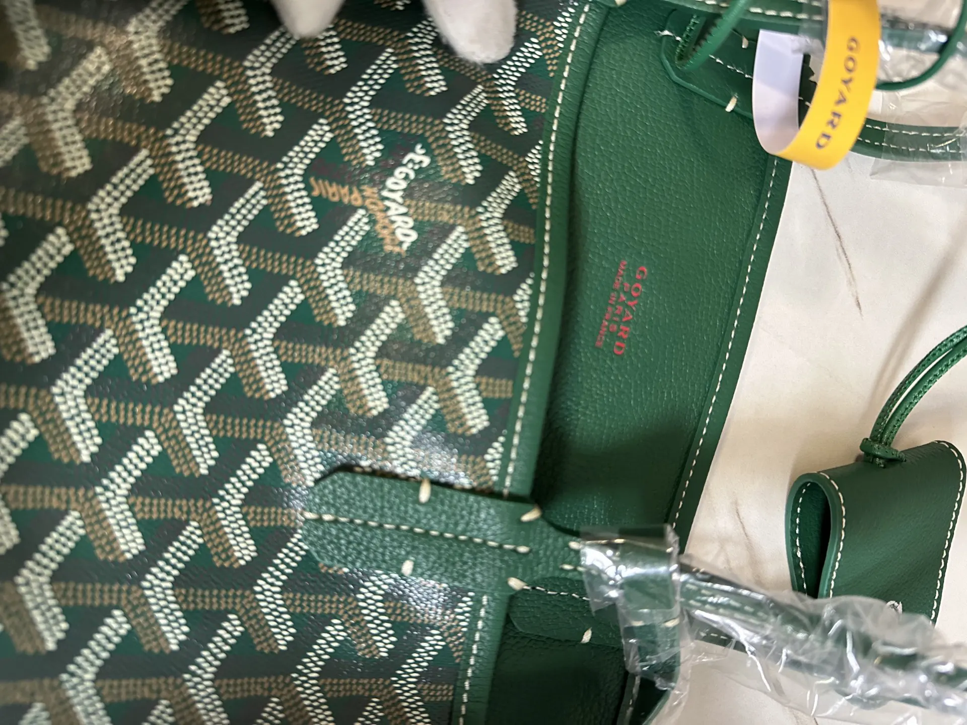Goyard 绿色 小牛皮 托特包 大容量托特款
