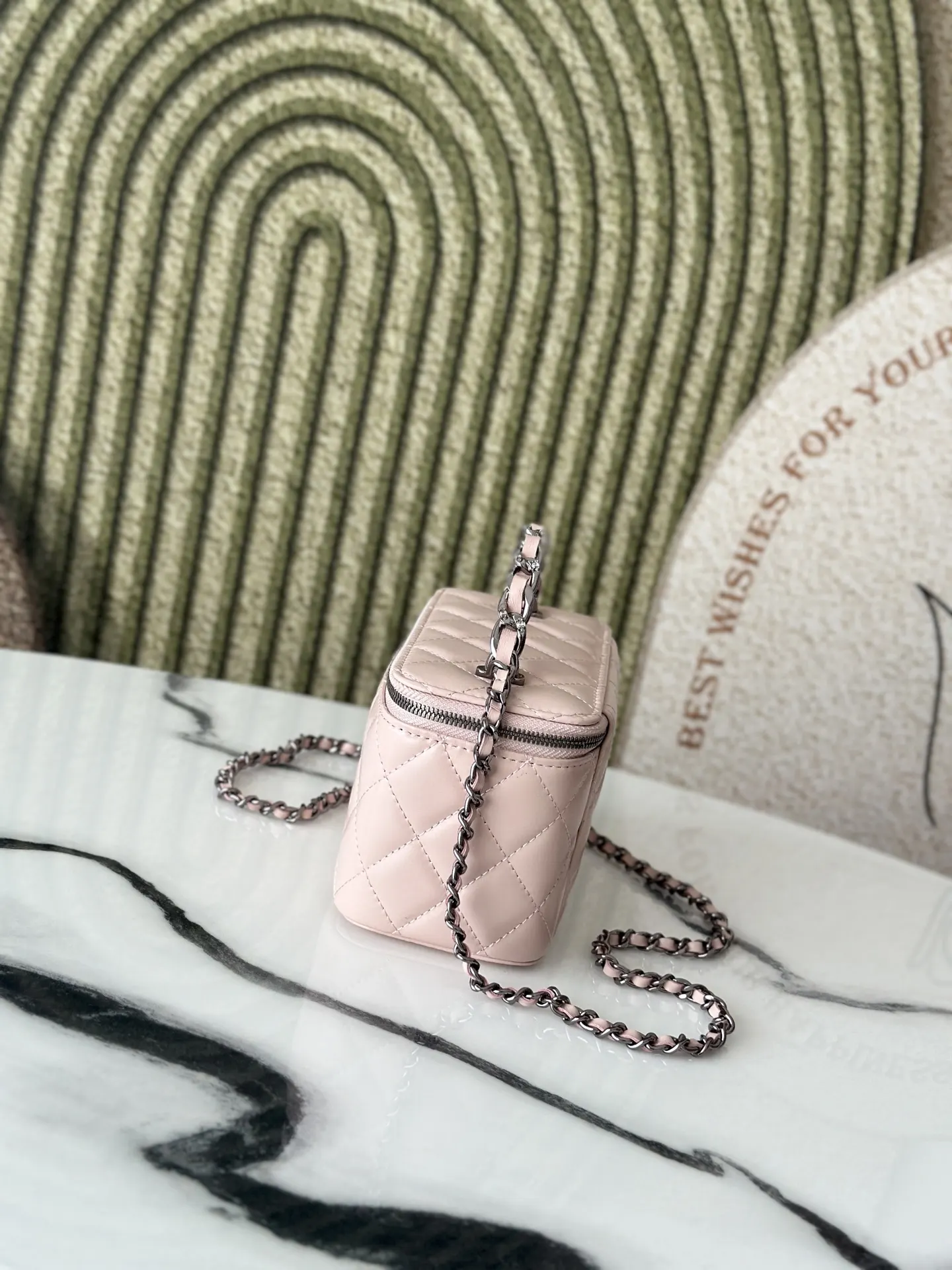 Pink Organizer Pouch Travel Leather