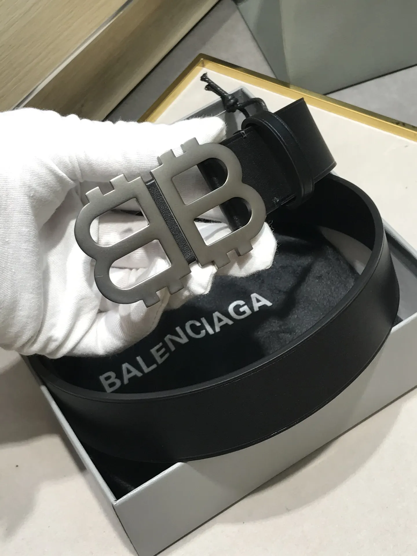 Balenciaga Black Belt