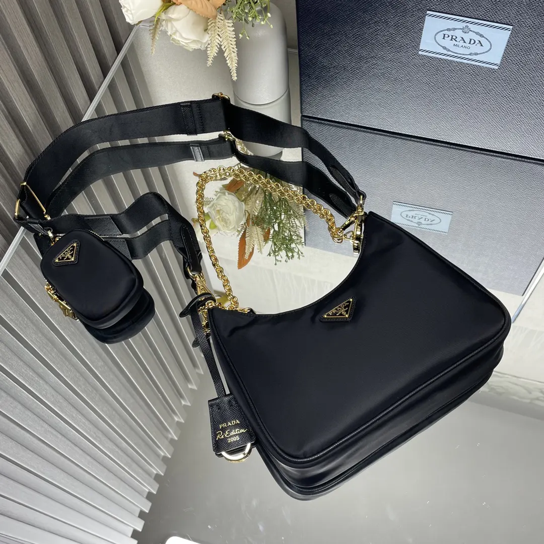 Prada Hobo 金色 腋下包 復古腋下背款