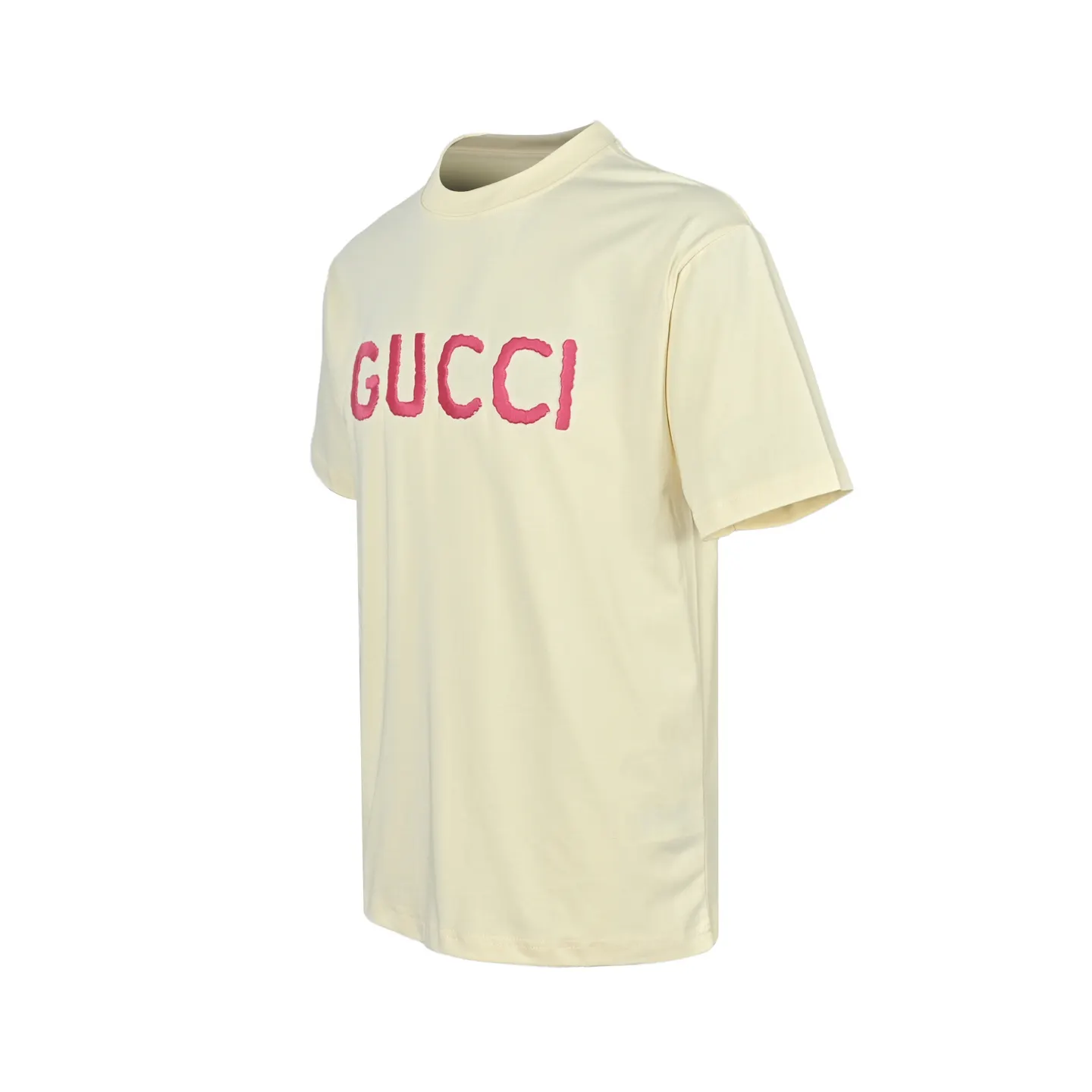 Gucci 粉色 Logo 字母 短袖T恤