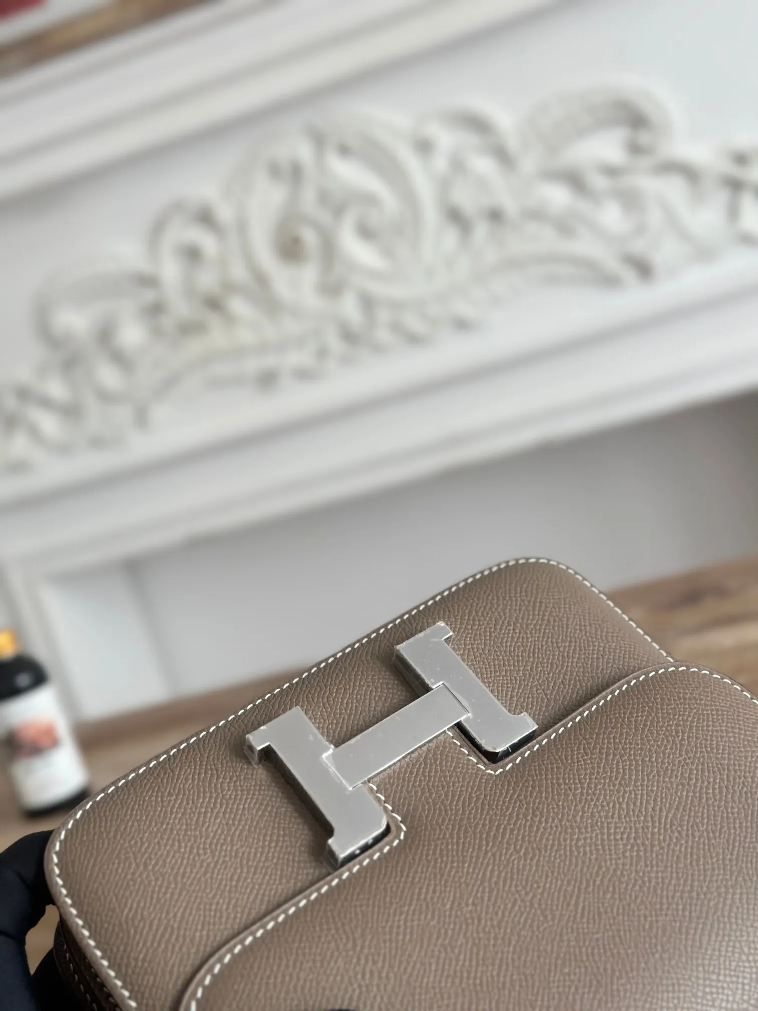 Hermès Constance 大象灰 Epsom掌纹牛皮 斜挎包 19cm