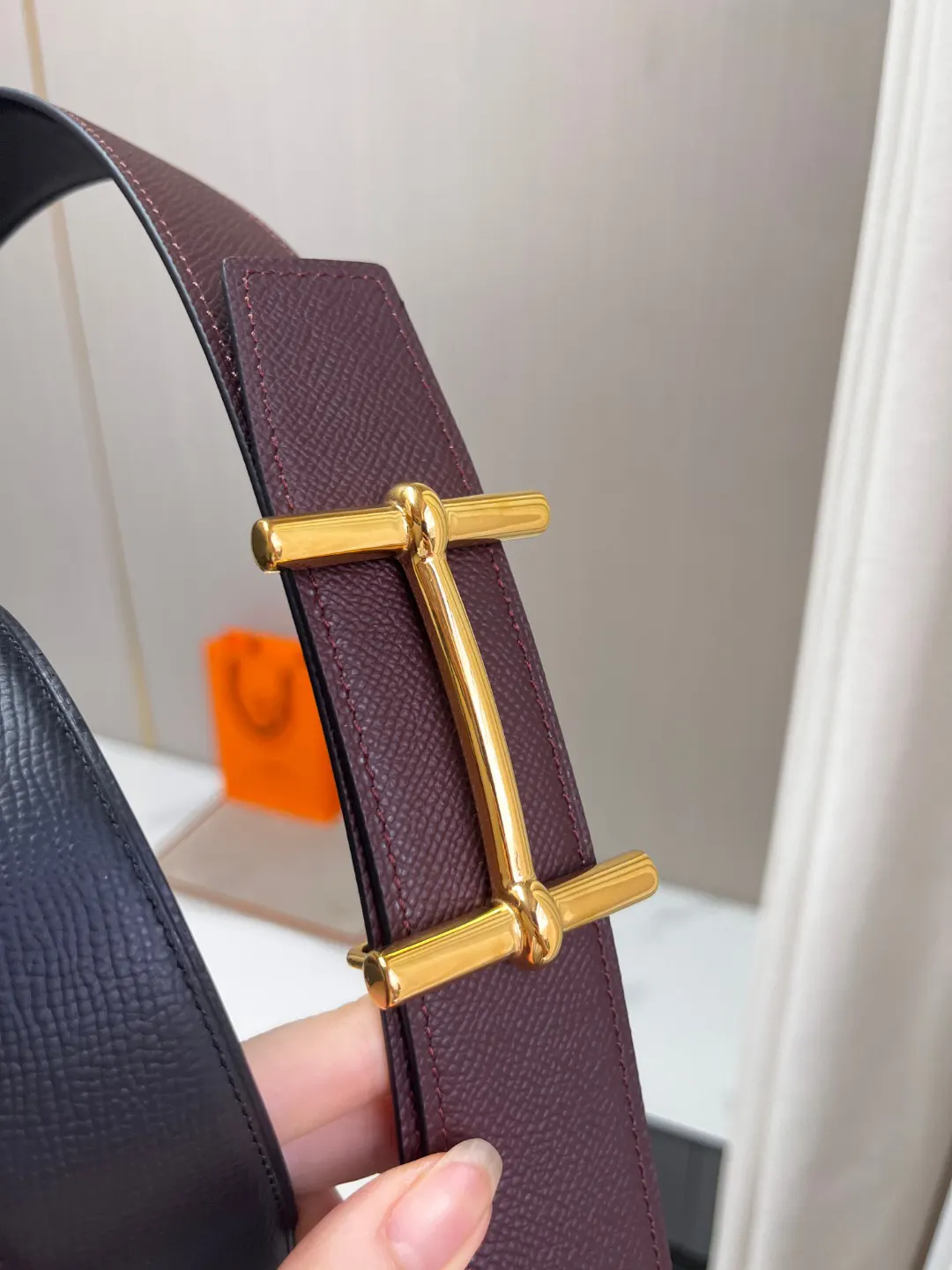 Hermès Calf Leather Accessories Fine Belt