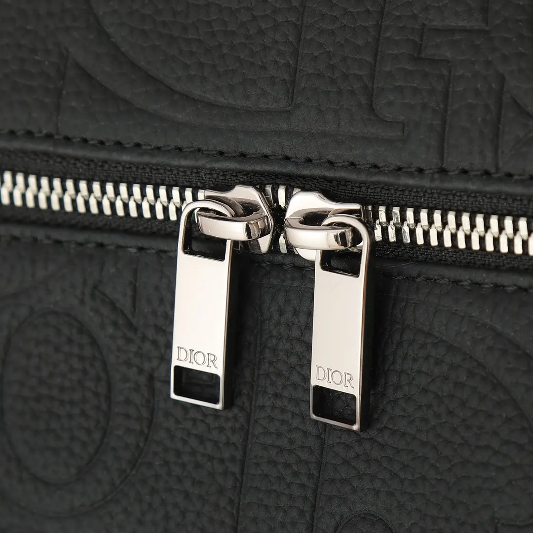 Dior Black Organizer Pouch Travel Leather