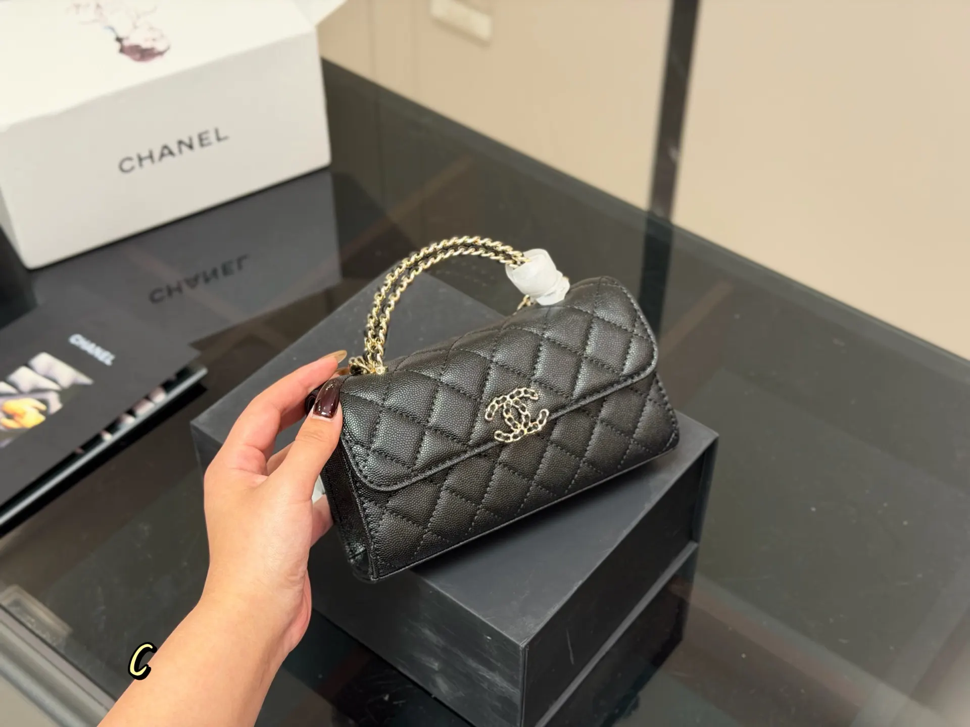 CHANEL Kelly 牛皮 手提包 通勤手提款