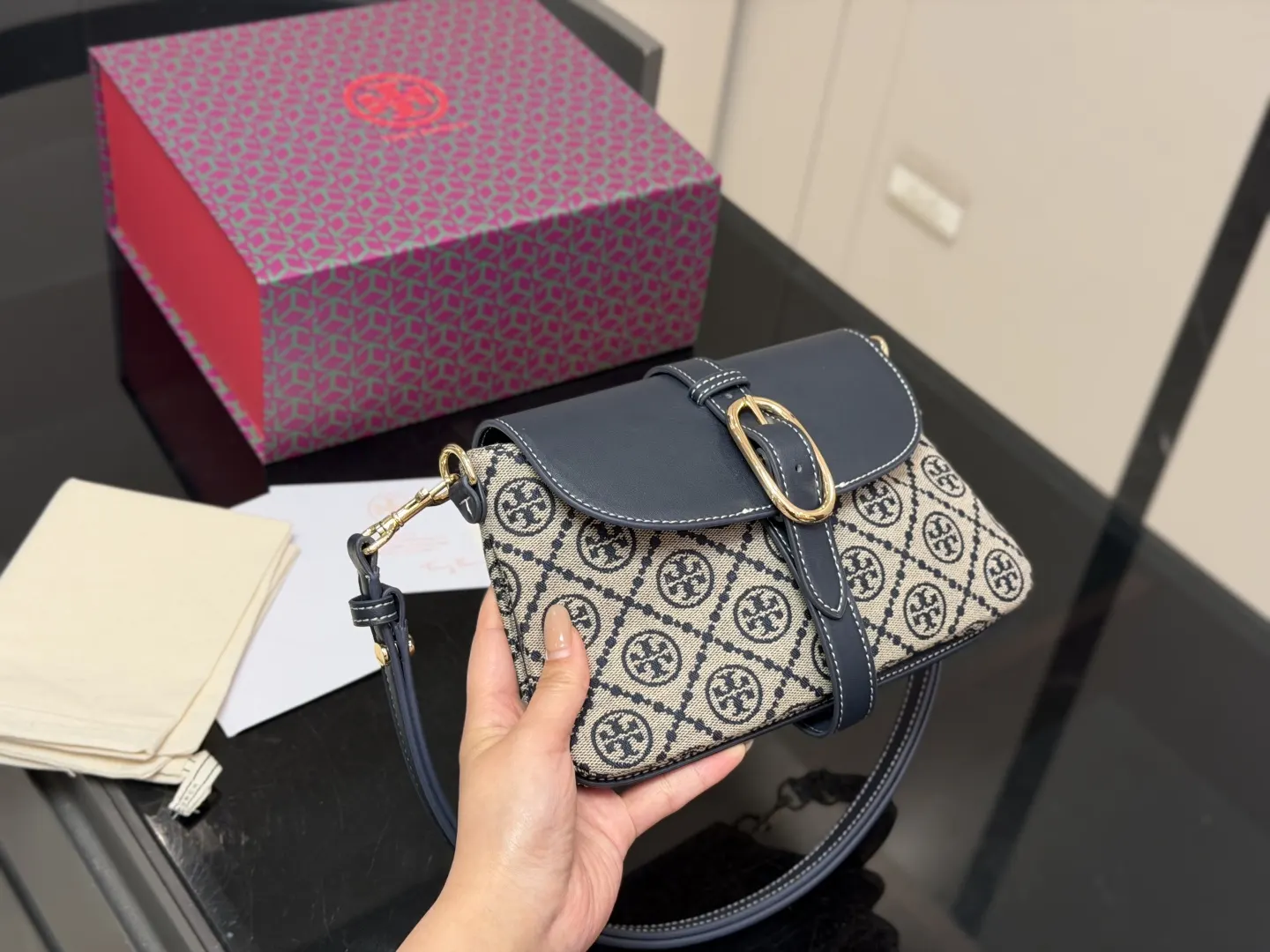 老花 Tory Burch 斜背包 腋下包 復古腋下背款