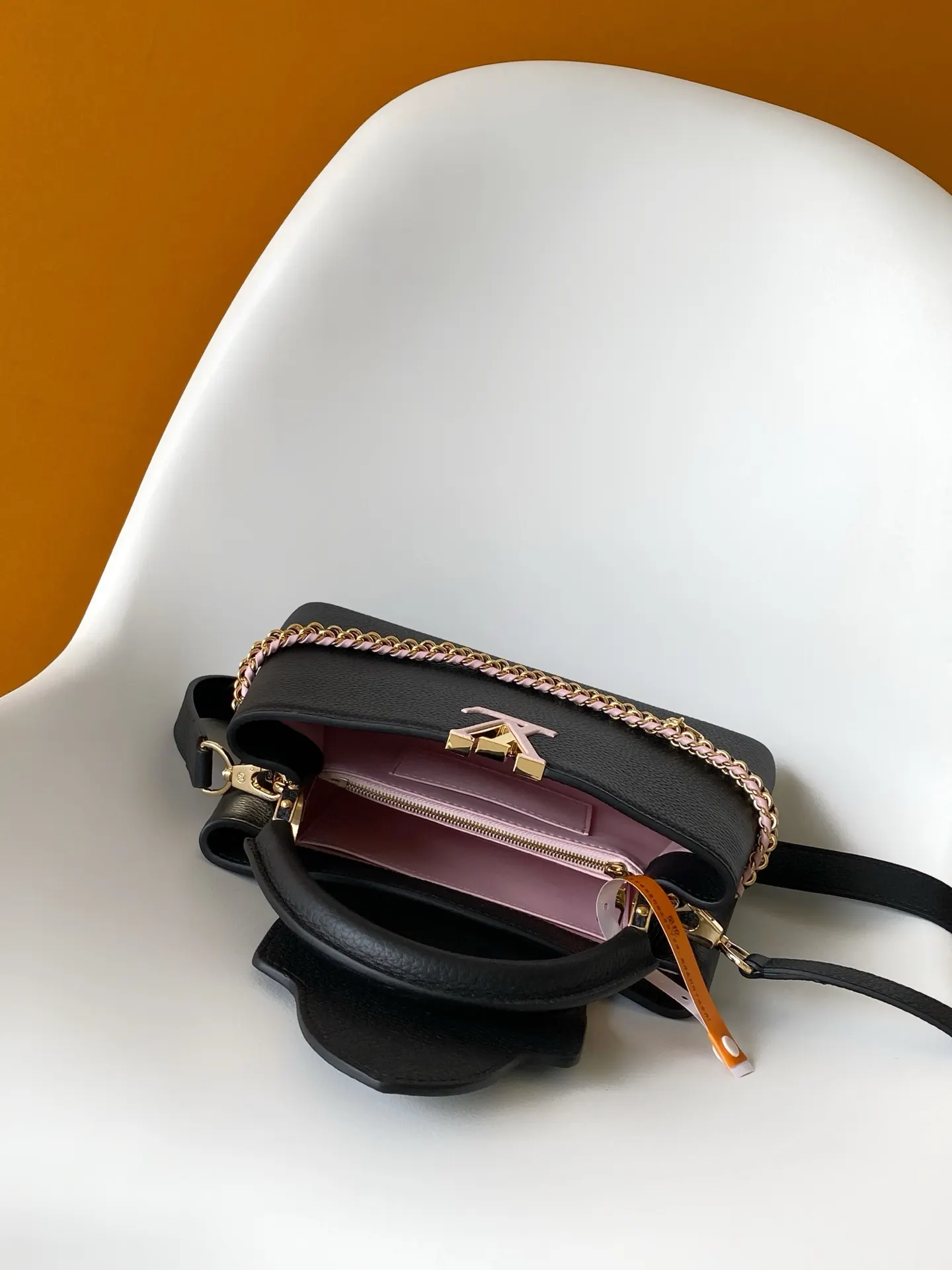 Louis Vuitton Black Gray Chain Bag Leather Image 9 Louis Vuitton Black Gray Chain Bag Leather Image 9