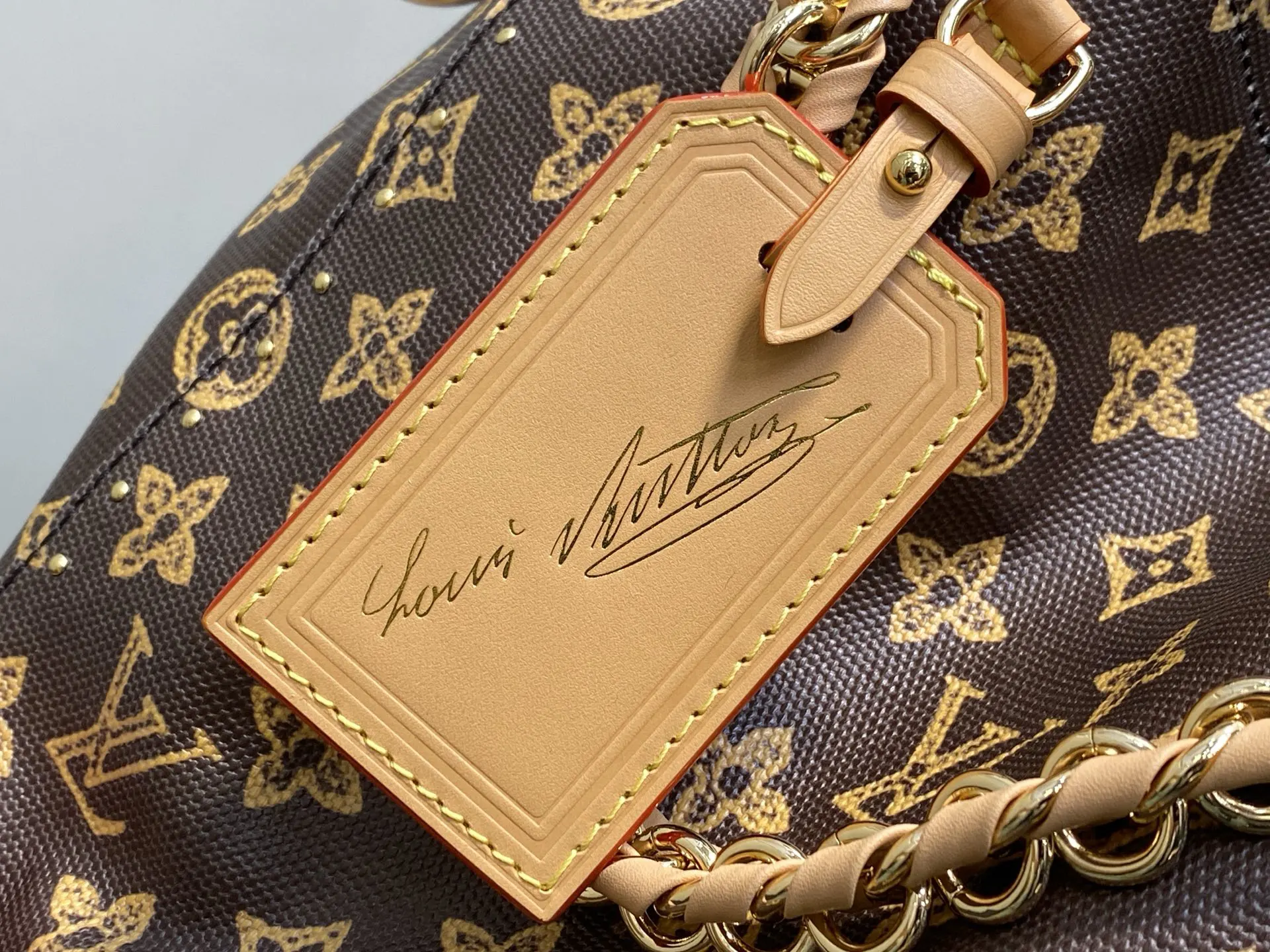 LV 棕色 老花 帆布 精品 老花棕色 链条水桶包 NOÉ TR 链条包 精致链条款