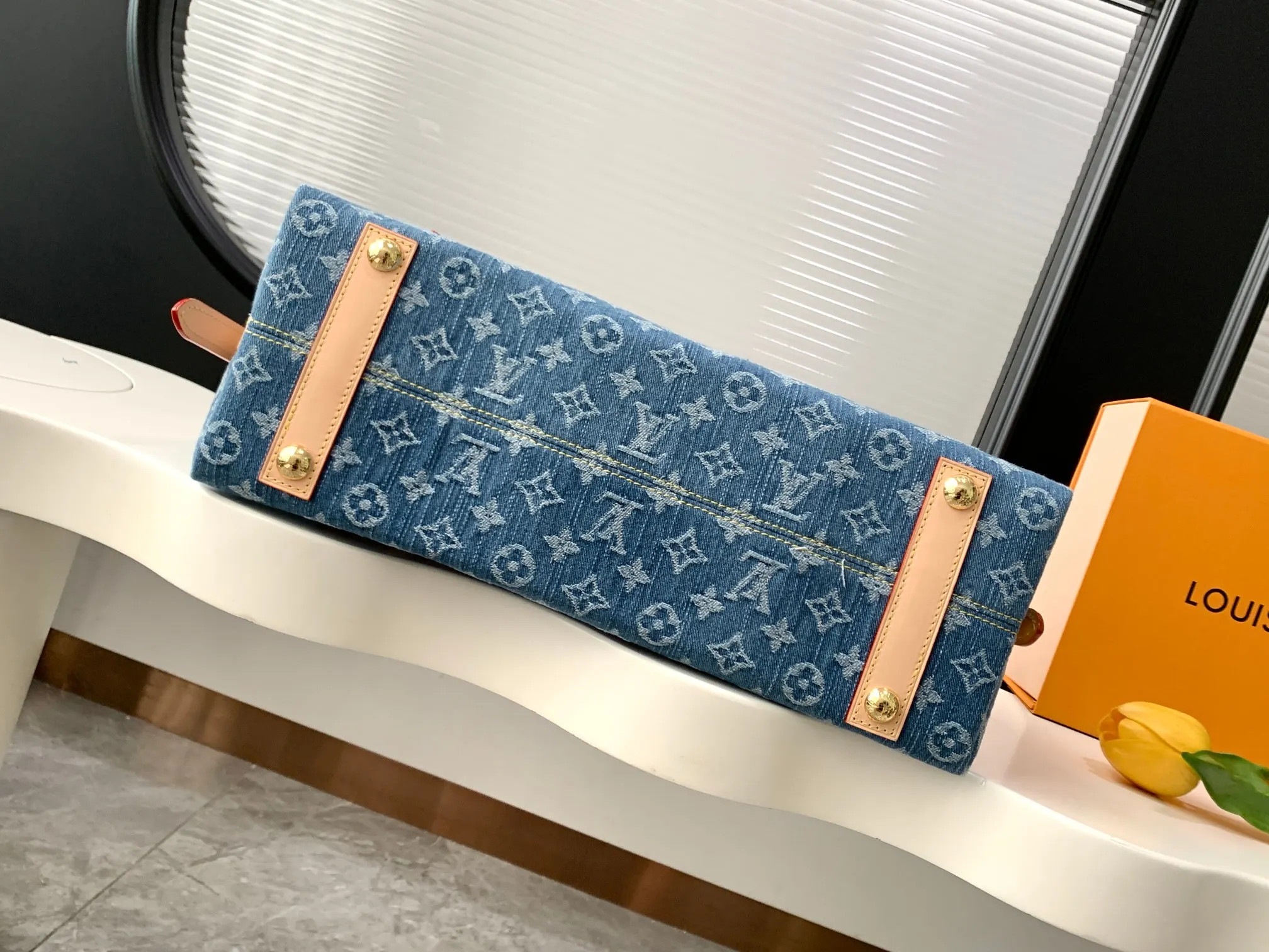 CarryAll 藍色 牛仔 帆布 手拿包 精致手拿款