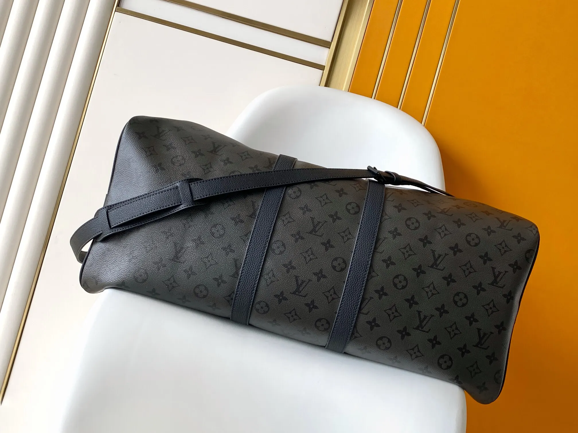 Keepall 灰色 牛皮 旅行袋 大容量旅行款