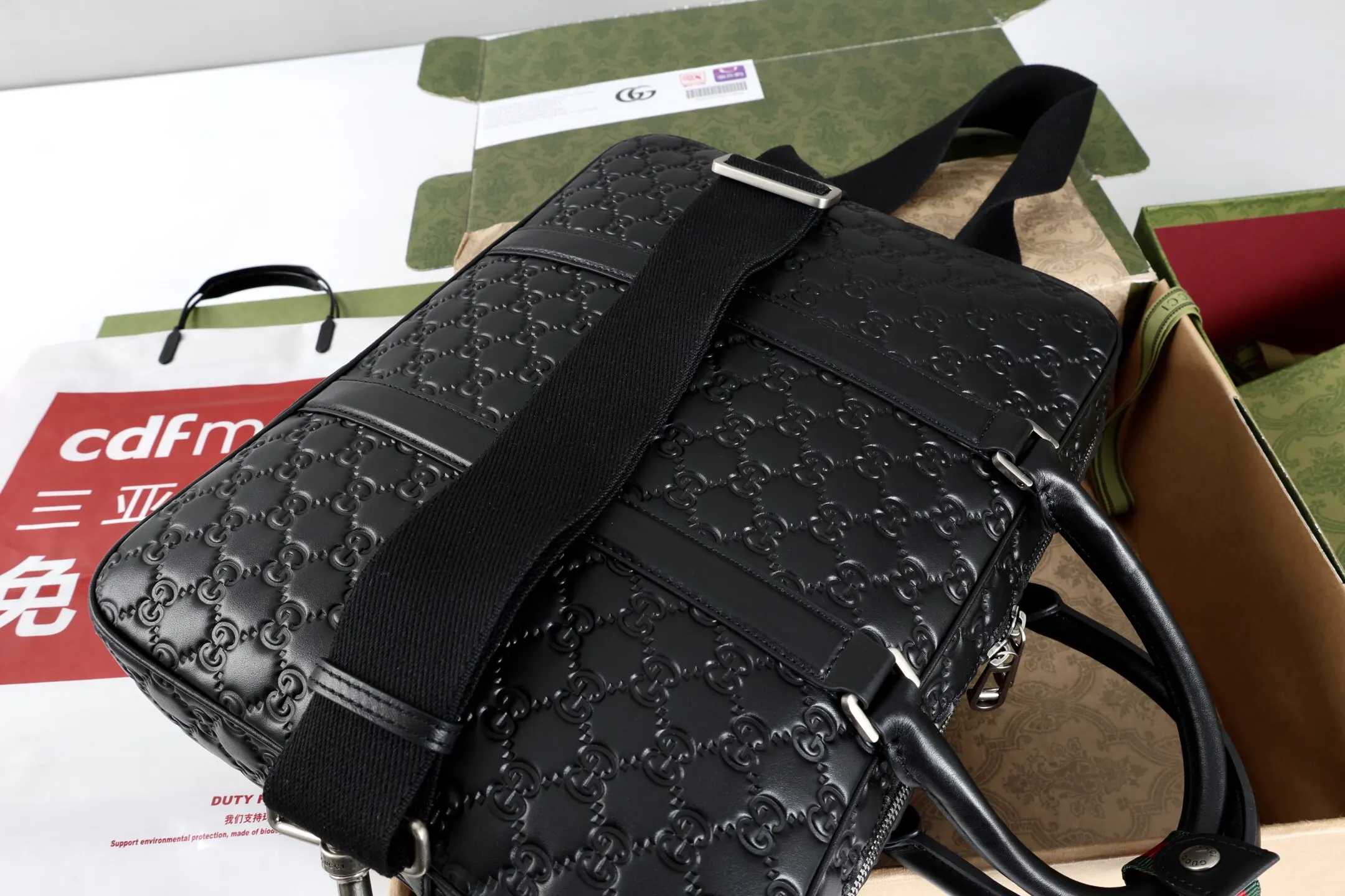 Black Briefcase Business Commuter Leather