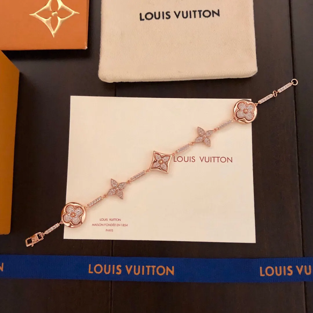 LV 满钻 手链 日常叠戴款