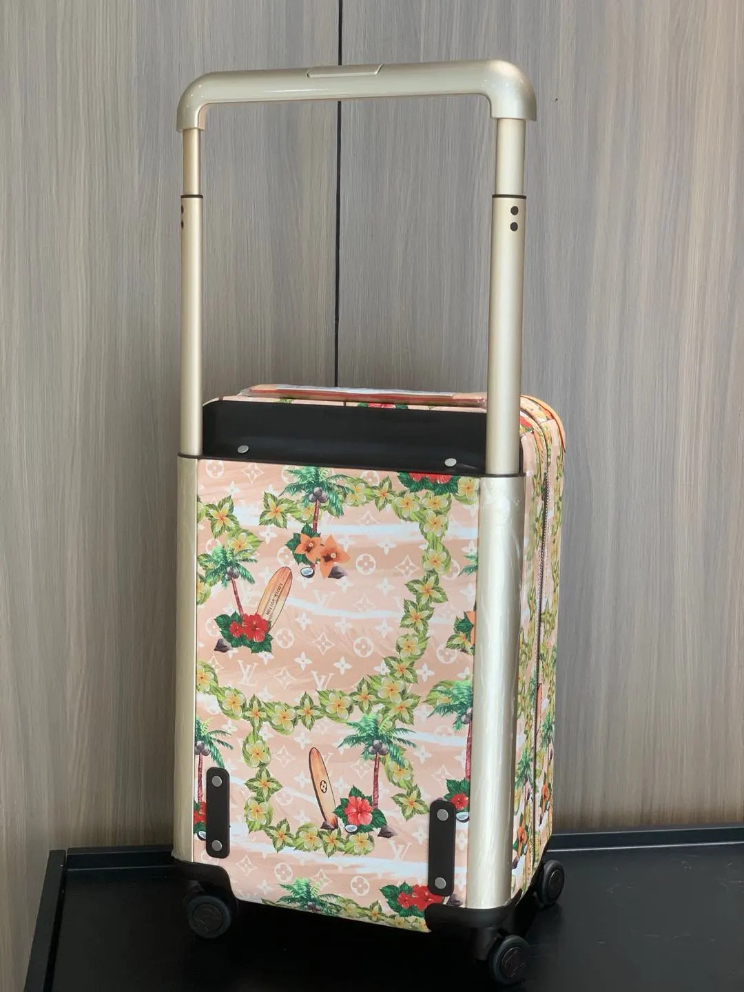 驴牌拉杆箱旅行箱 路易v 变色皮 海关锁 万向 行李箱 旅行拉杆款 輕便出行款