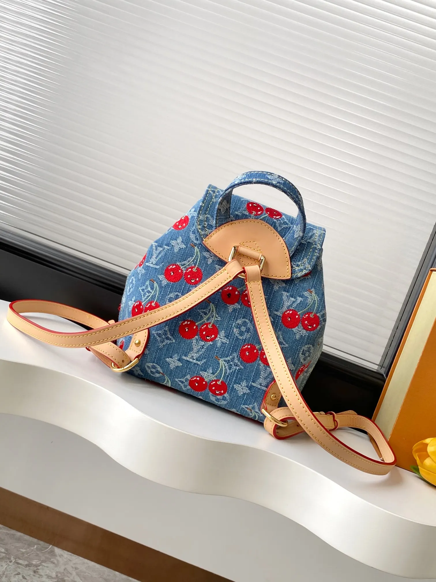 LV 丹宁 牛皮 收納包 旅行收納款