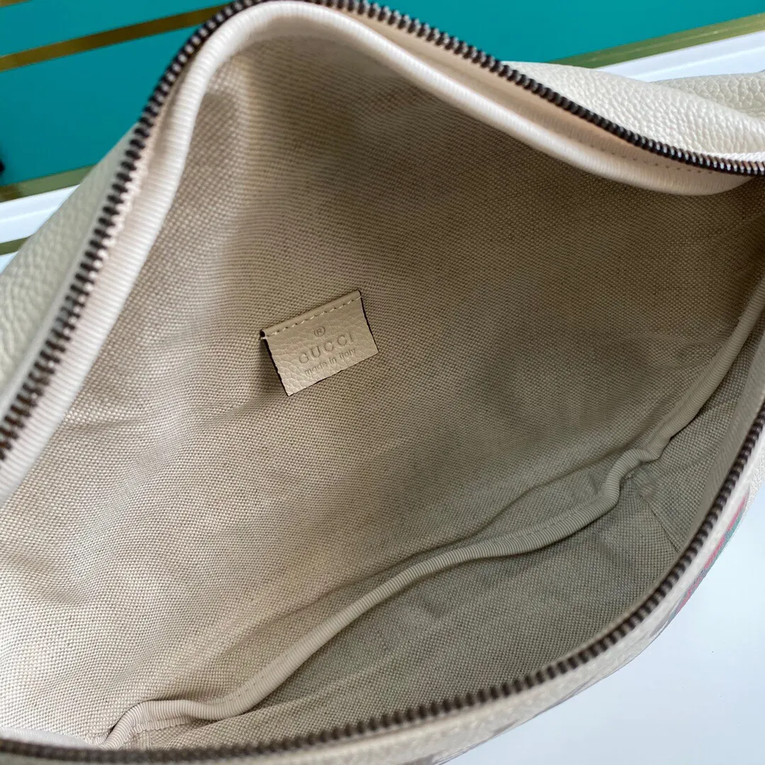 Gucci 米白 牛皮 厂价 腰包 休闲腰包款