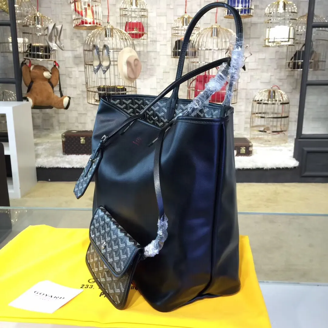 Goyard 戈雅 双面可用 充满法式优雅 订制Y字母涂鸦料 皮轻 托特包 大容量托特款