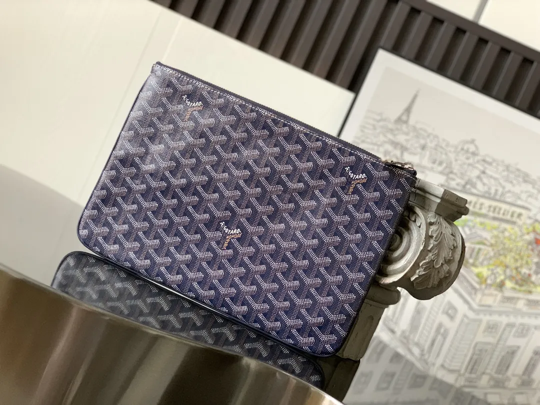Goyard 深藍 鼎鼎戈雅 手拿包 精致手拿款