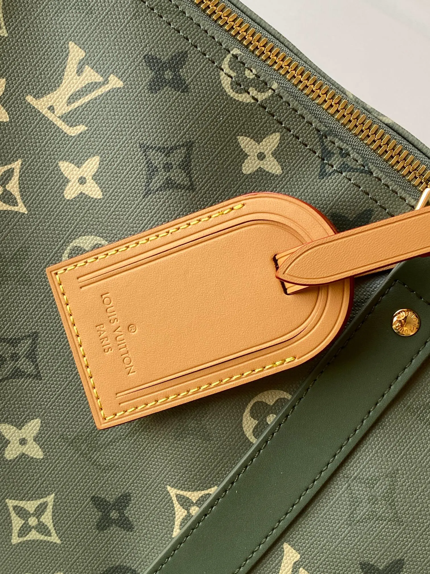 Keepall 綠色 牛皮 旅行袋 大容量旅行款