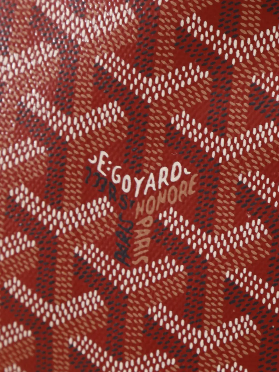 Goyard 紅色 帆布 腋下包 復古腋下背款