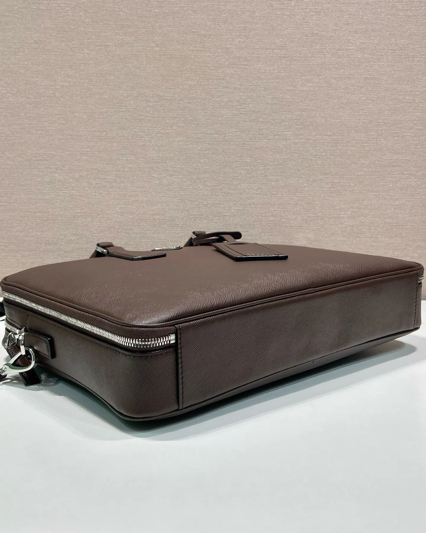 Prada Re-Nylon Leather Saffiano Briefcase
