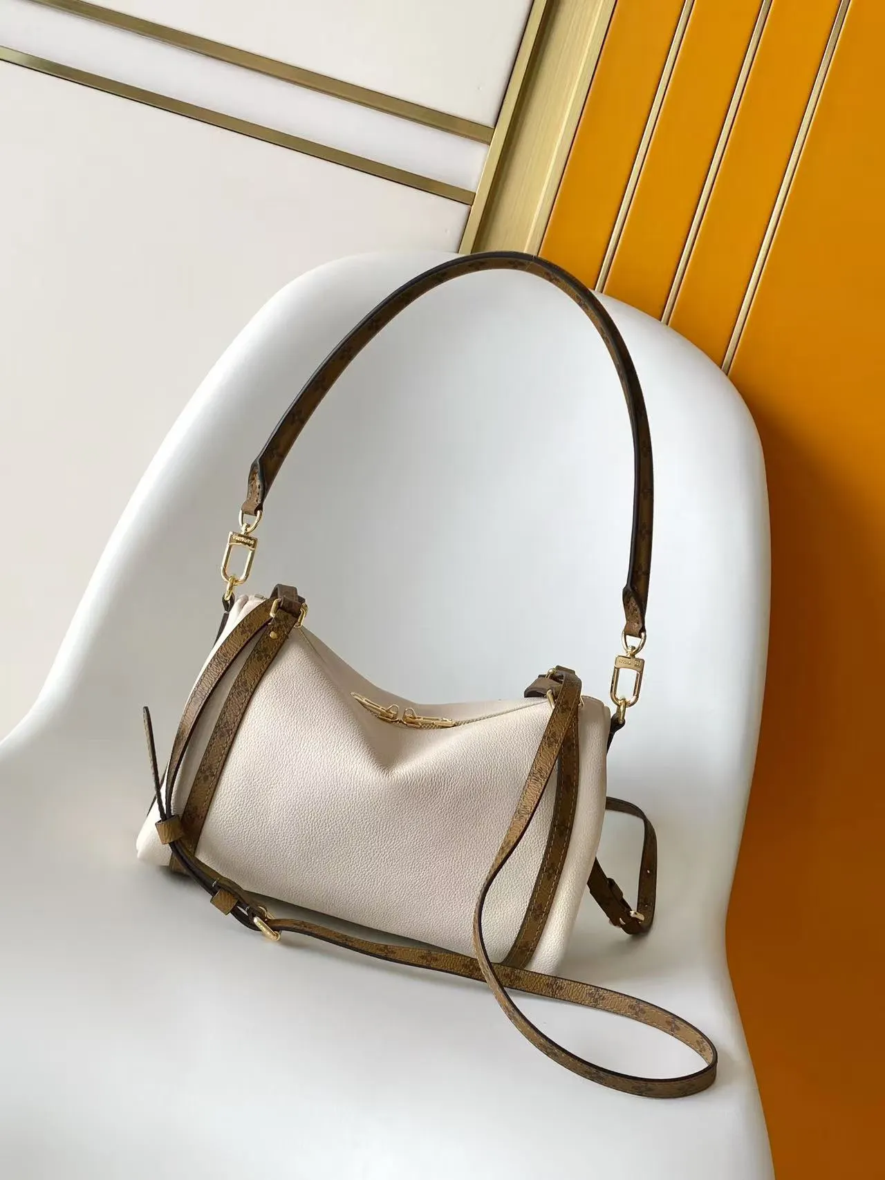 LV Keepall 黑色 米白 牛皮 旅行包 大容量旅行款