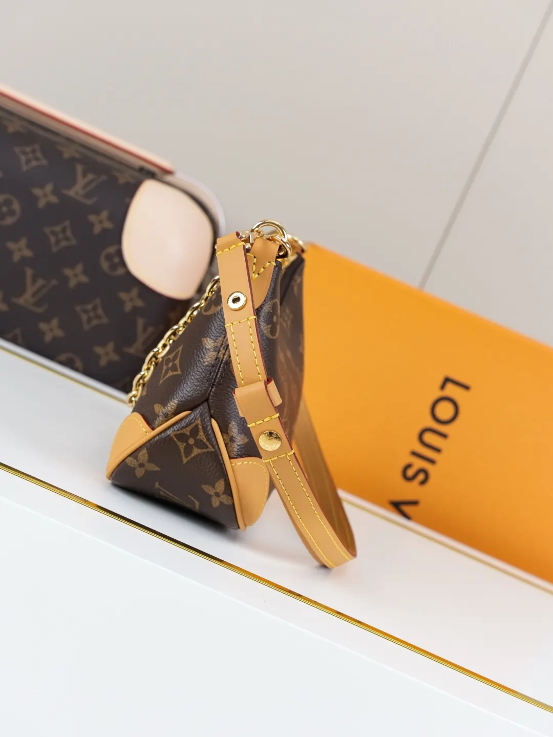 Monogram Chain Bag Leather