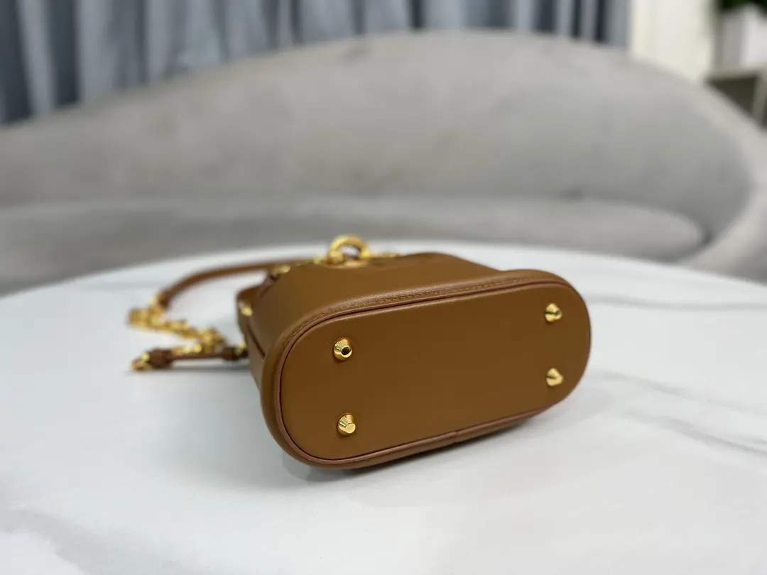 Dior 棕色 皮革 水桶包