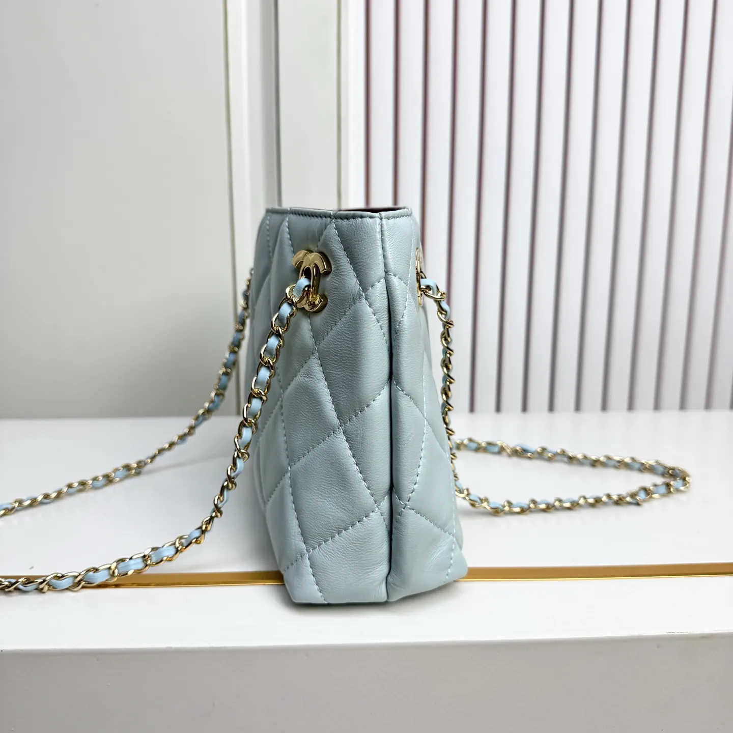 CHANEL 金色 羊皮 鏈條包 精致鏈條款