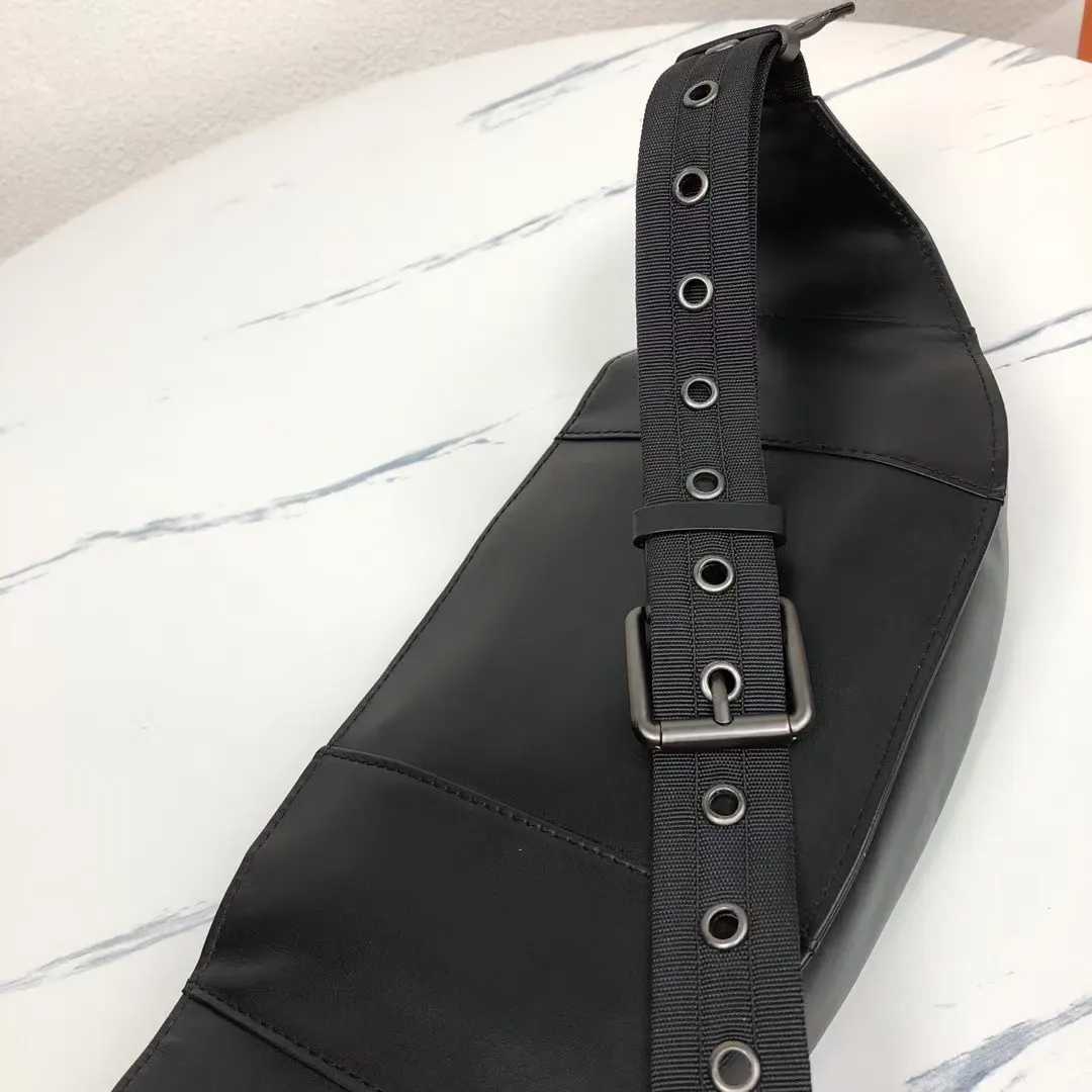 Black Belt Bag Casual Leather