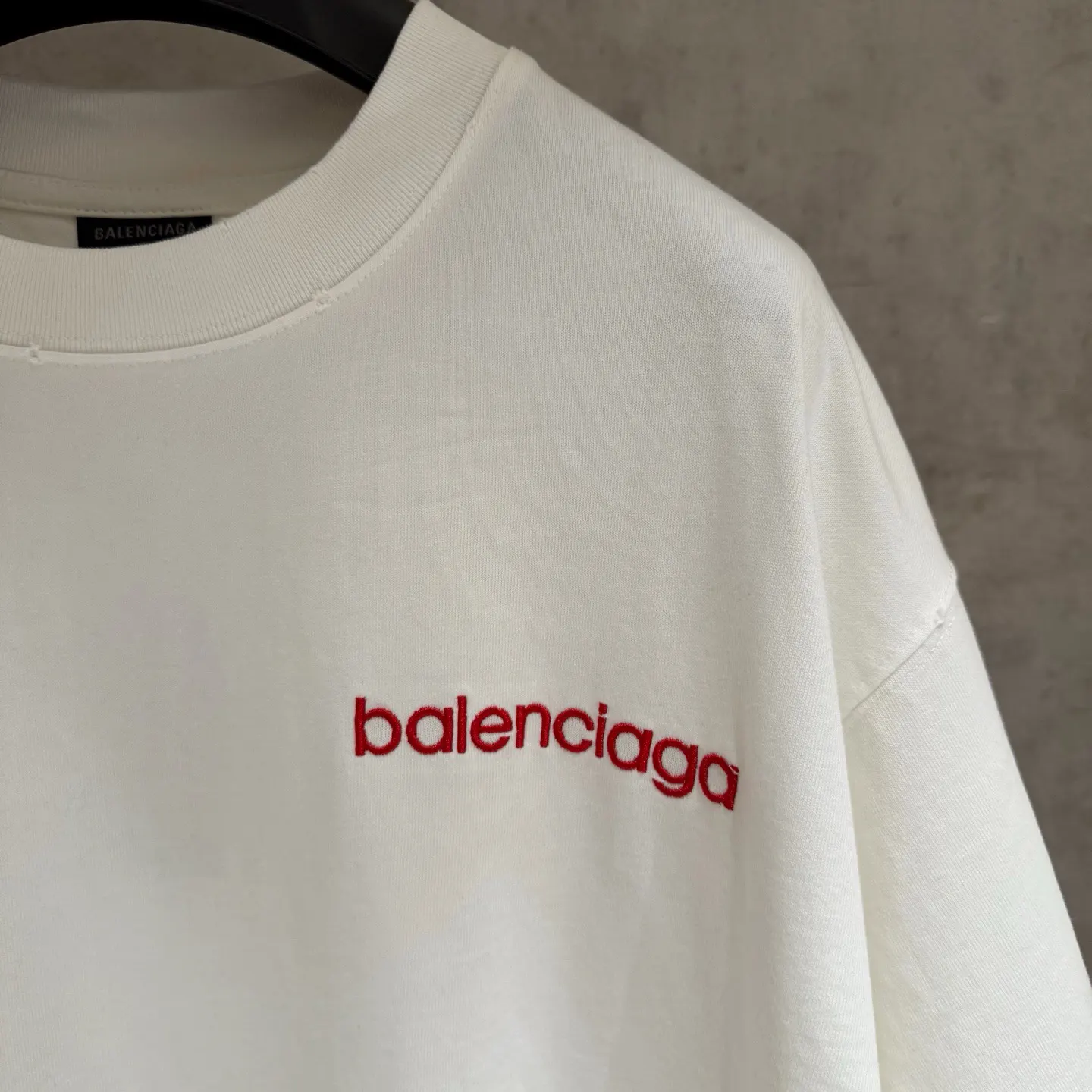 Balenciaga Embroidery Cotton Short Sleeve T-Shirt Street