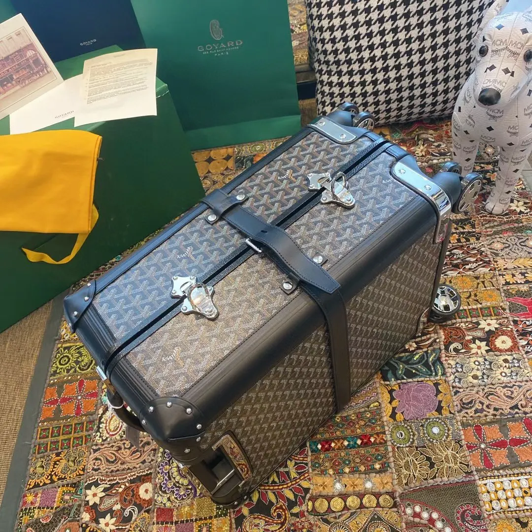黑色 老花 帆布 送礼首选 行李箱 旅行拉杆款 輕便出行款