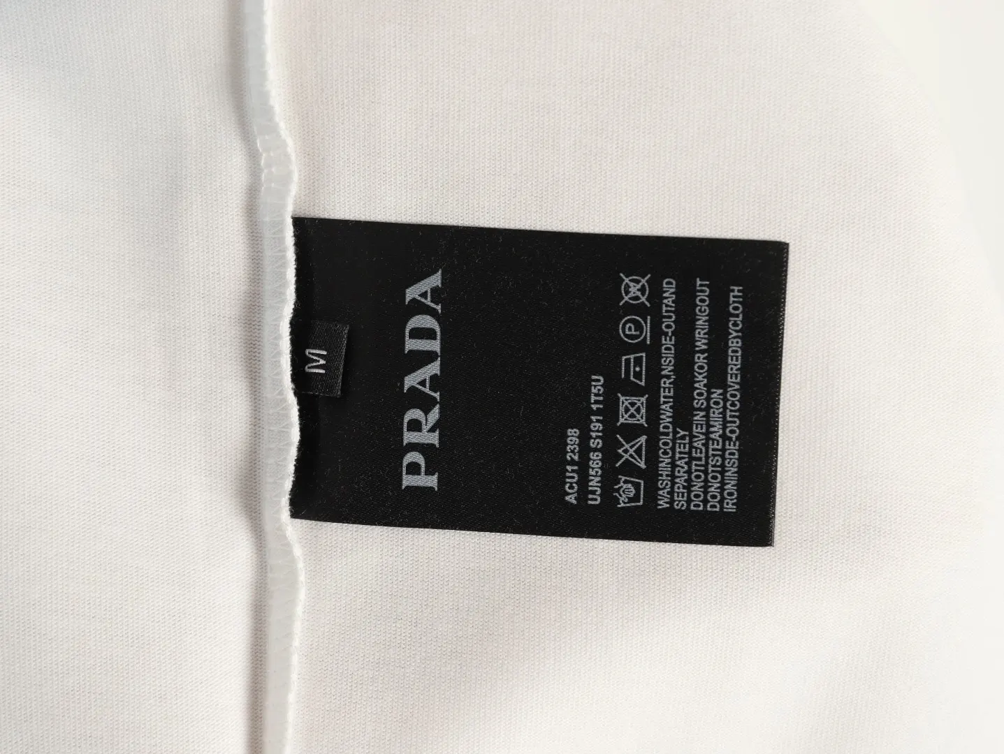 PRADA 蓝标徽章 棉质 印花 短袖T恤 休闲百搭款