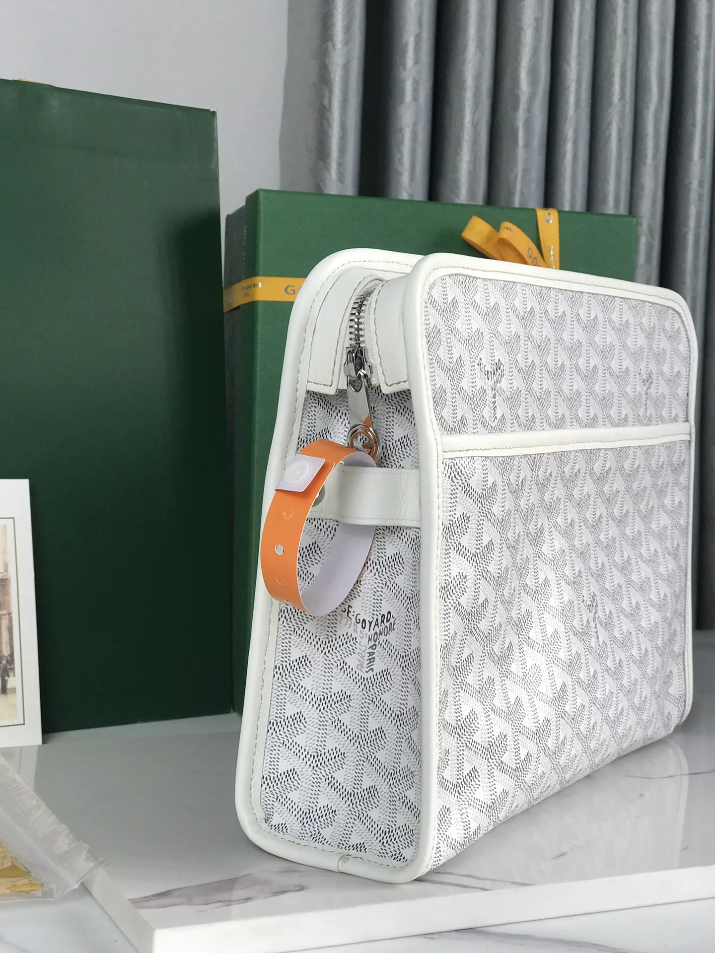 Goyard 黄色 牛皮 手拿包 精致手拿款
