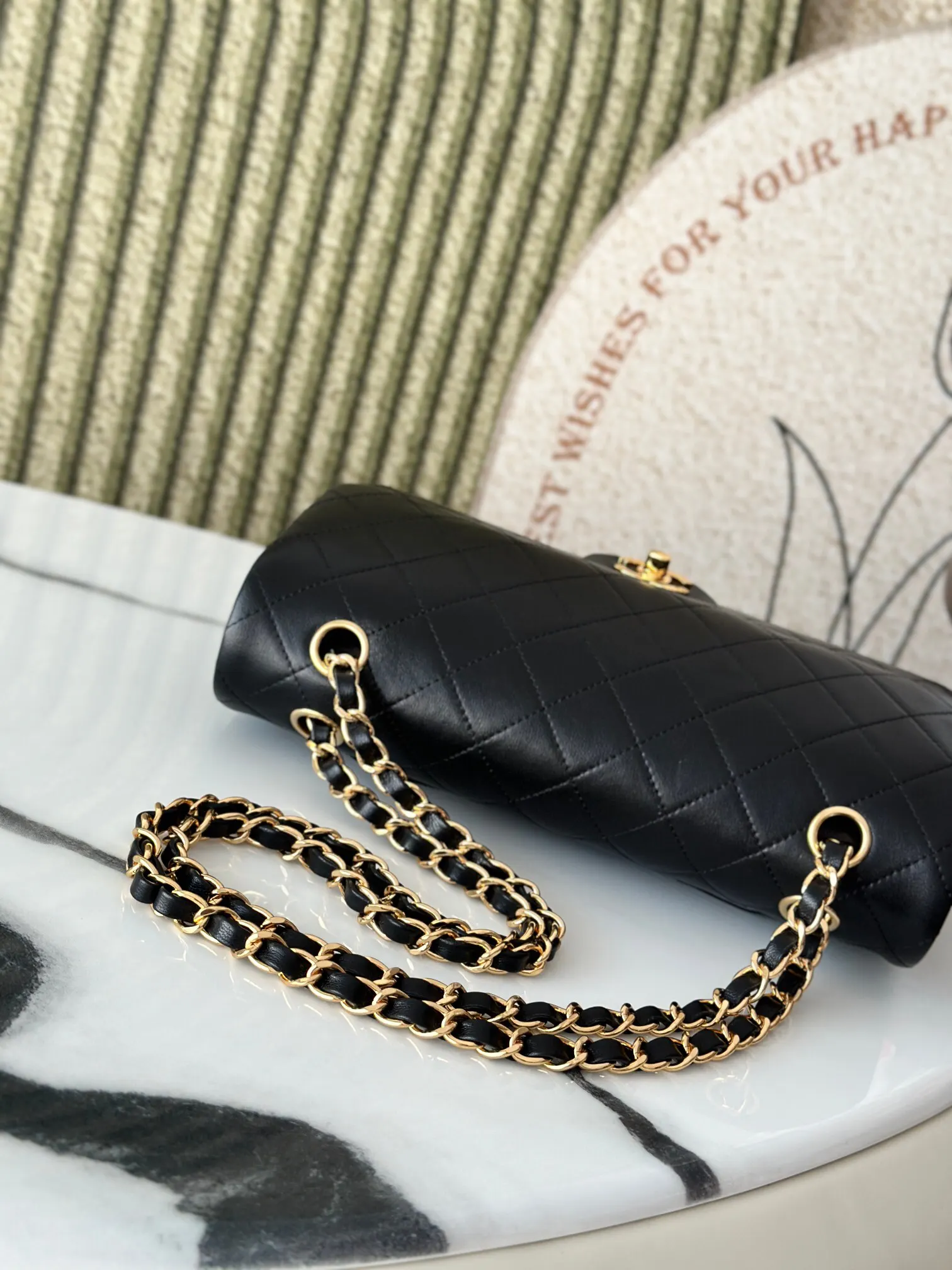 Black Gold Chain Bag