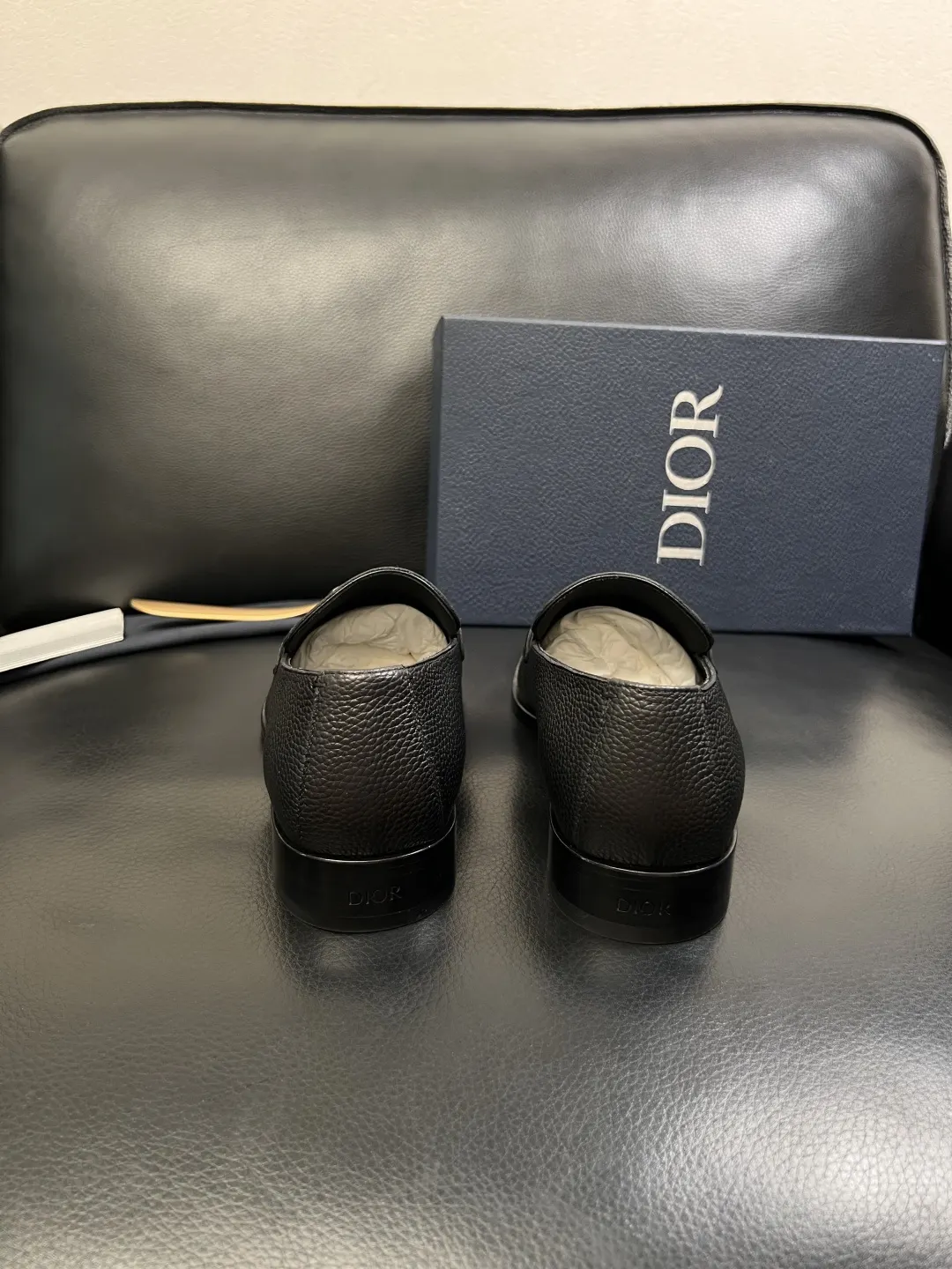 Dior Black/Gray Leather Loafers Image 9 Dior Black/Gray Leather Loafers Image 9