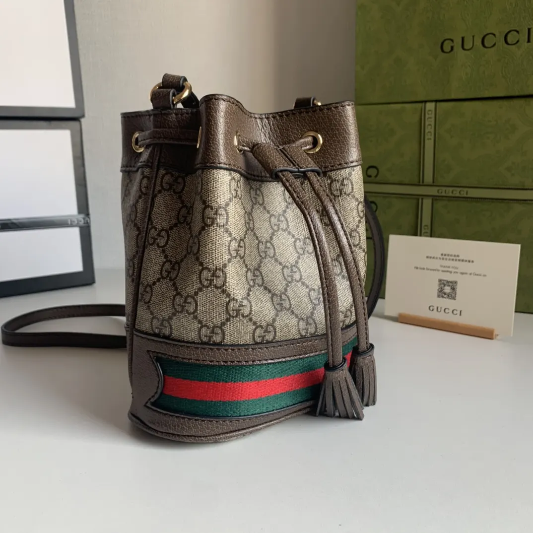 Gucci Gg Supreme Ophidia Old Flower Bucket Bag Handheld Shoulder Image 2 Gucci Gg Supreme Ophidia Old Flower Bucket Bag Handheld Shoulder Image 2