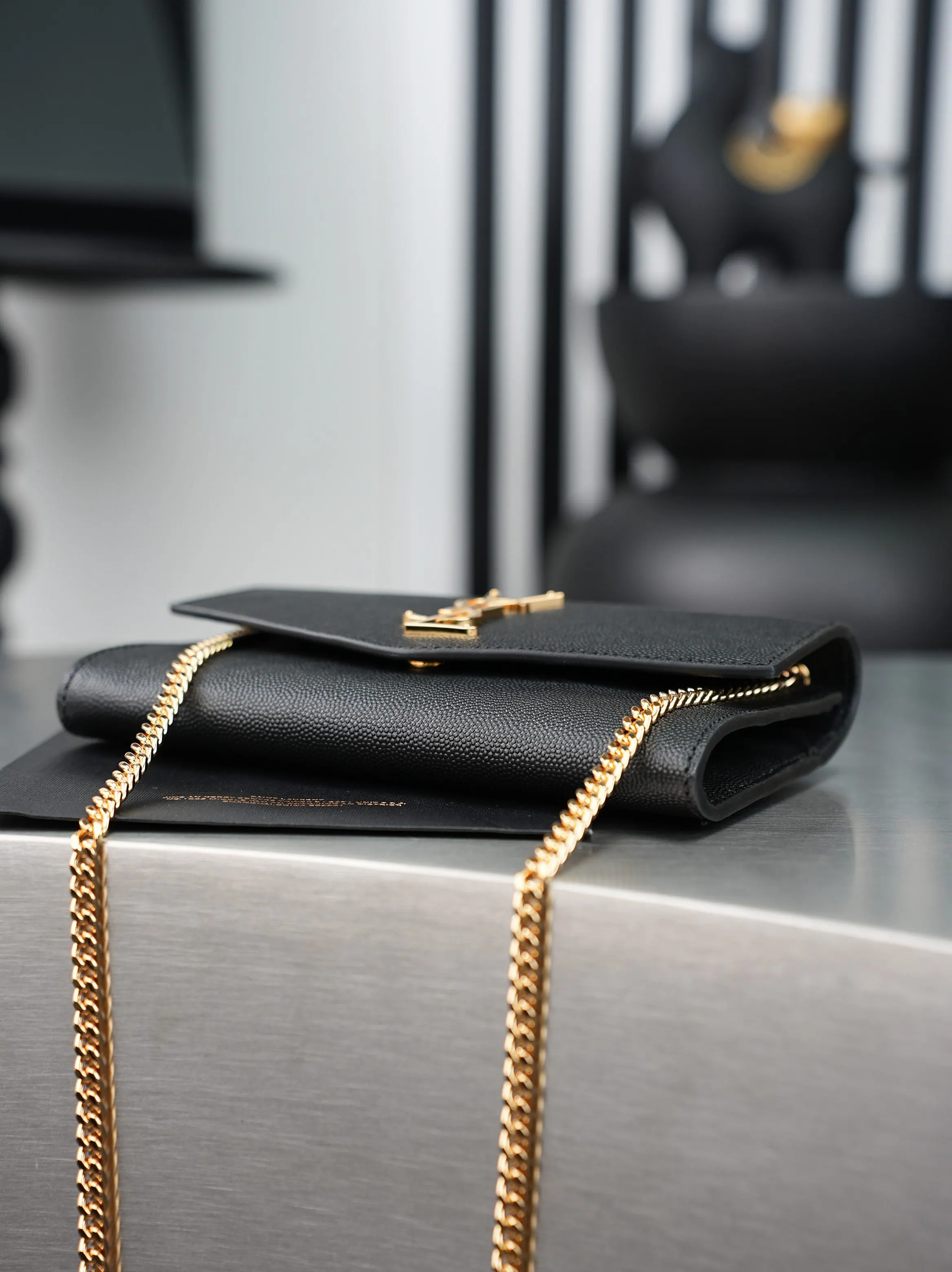 Black Chain Bag Leather