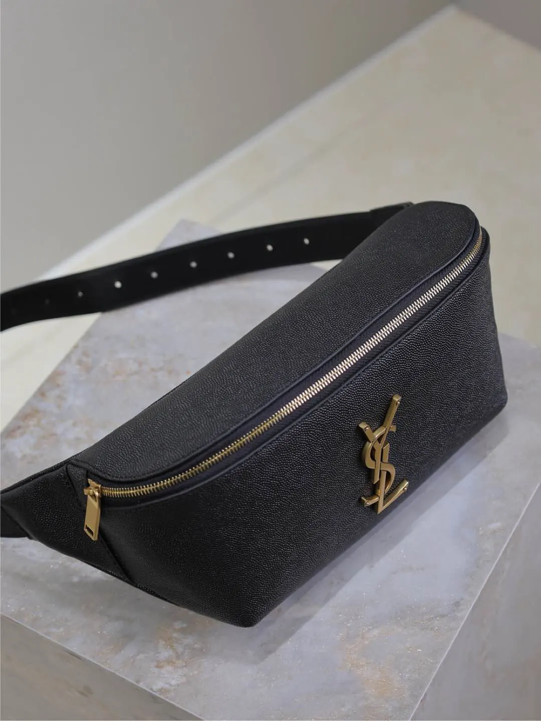 Black Belt Bag Casual Leather