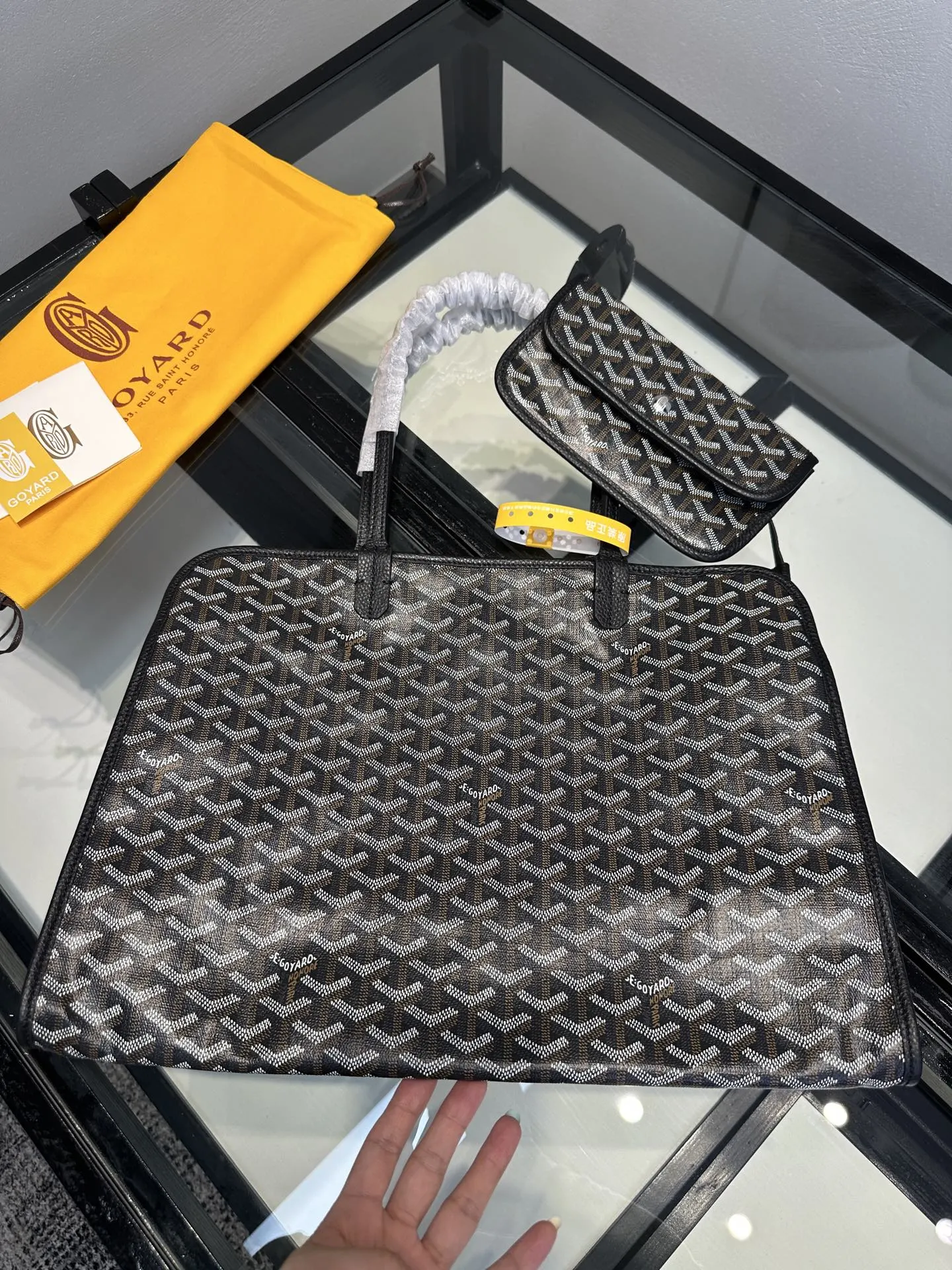 Goyard 黑色 皮革 托特包 大容量托特款