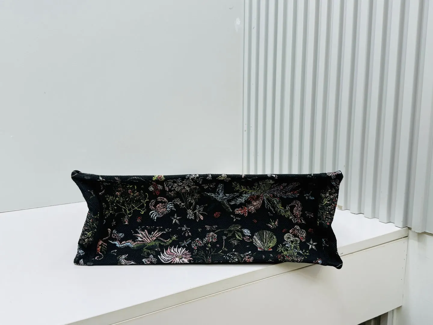 Dior Book Tote 黑色花纹托特包 横版购物袋