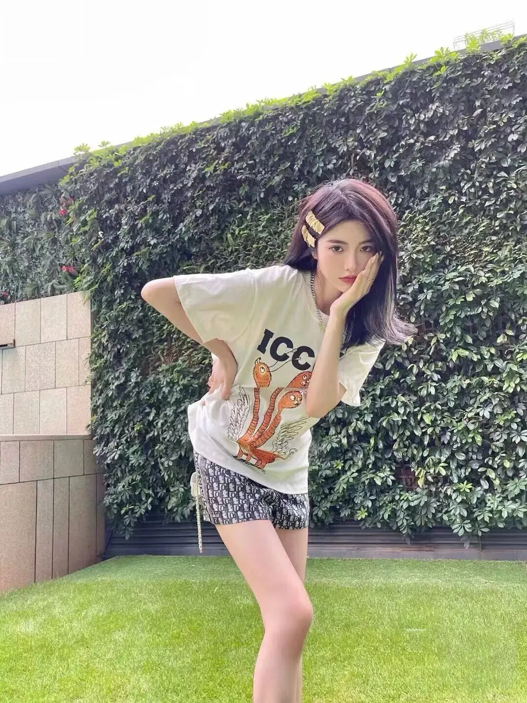 Gucci 26SS 米色 印花 T恤