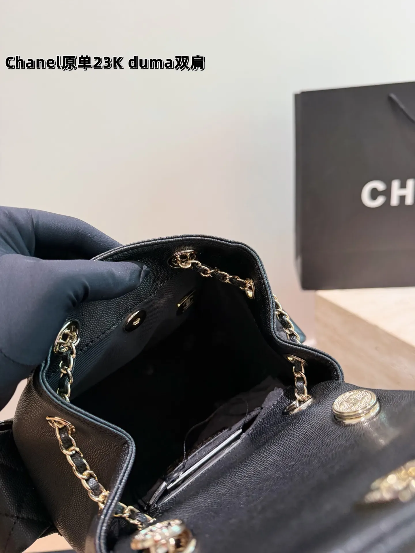 CHANEL 皮革 双盒 Duma雙肩包 質感满分又耐用 实用雙肩款