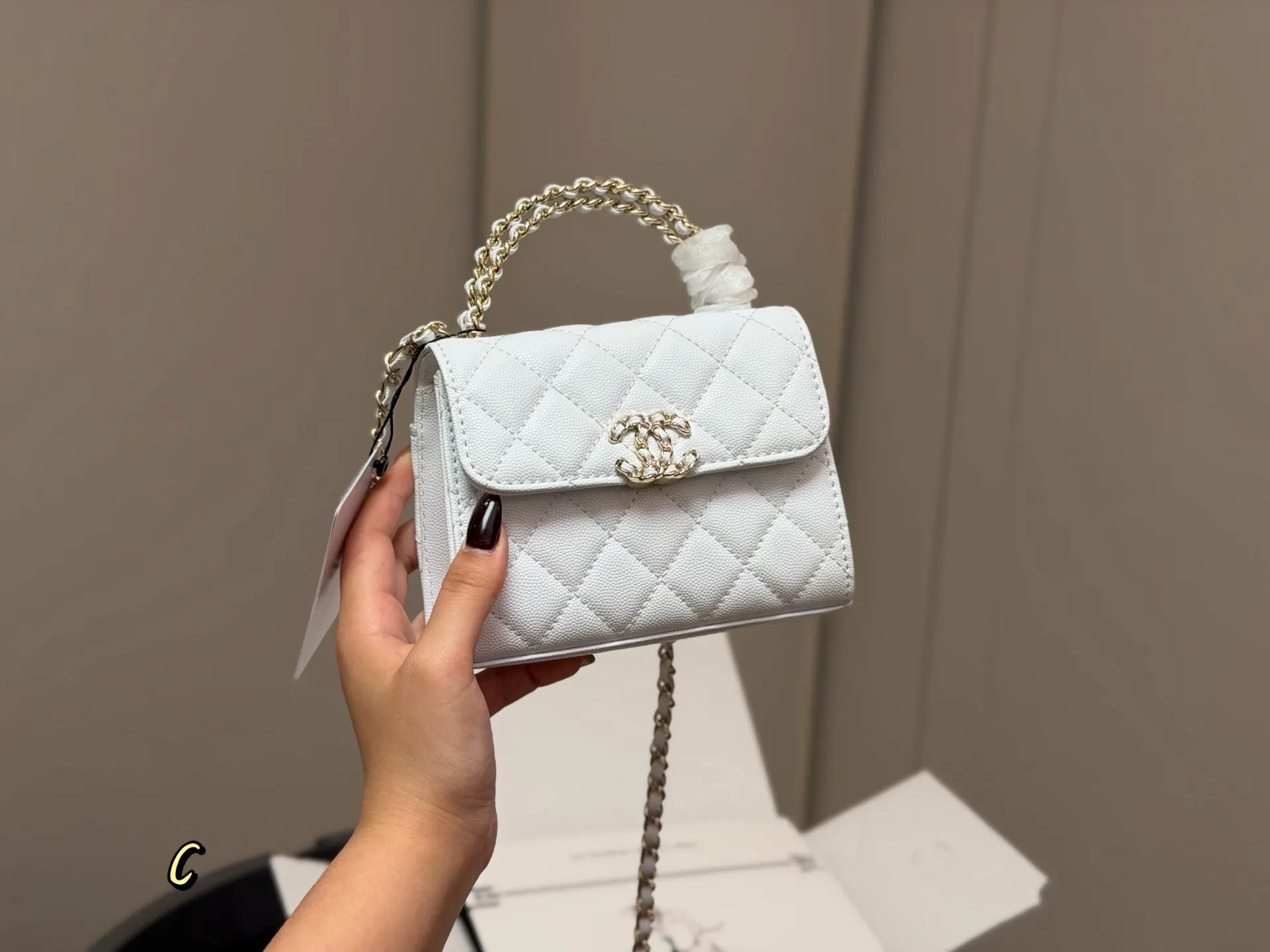 Chanel Top Handle Bag Commuter Leather