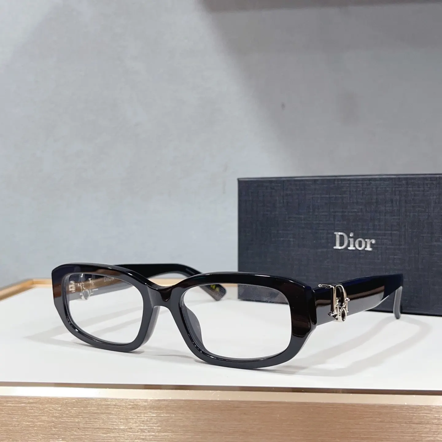 Dior 黑色渐变方框太阳镜 复古墨镜
