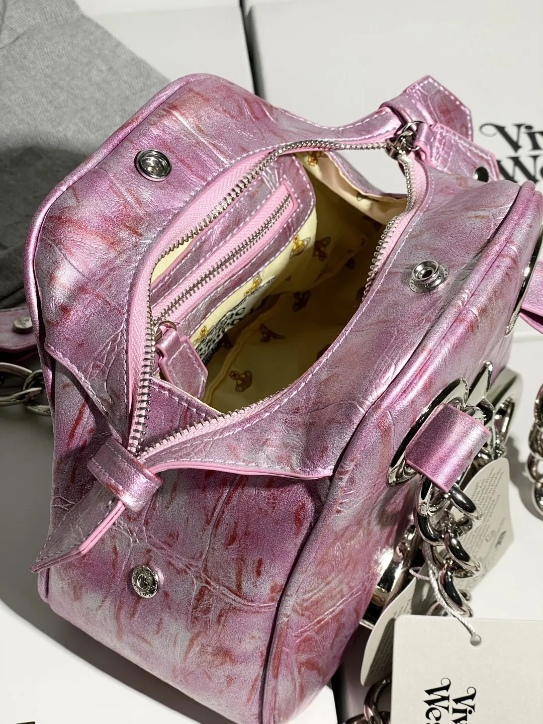 Pink Hobo Shoulder Bag Vintage