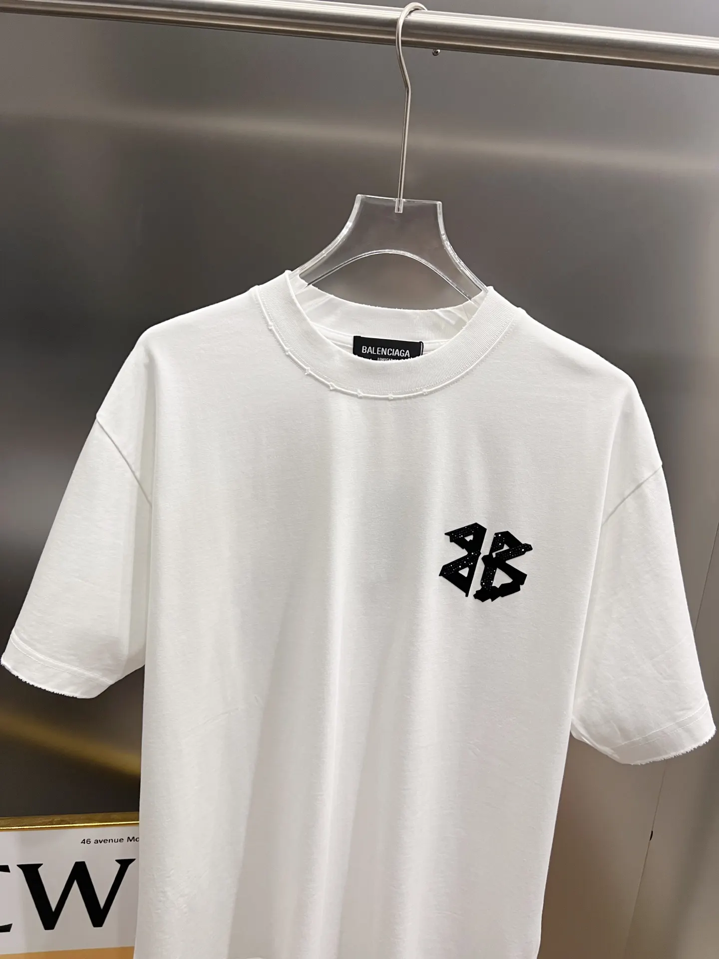 Balenciaga Black Logo Short Sleeve T-Shirt Loose Casual