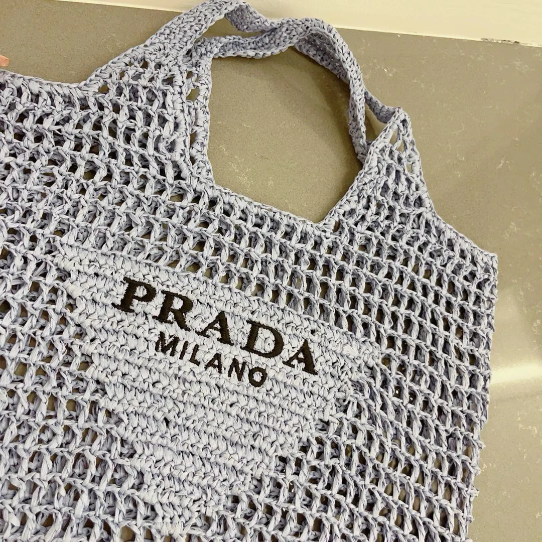 Prada 草编包 网红款单肩包 草编包 网红款单 日常单肩背款